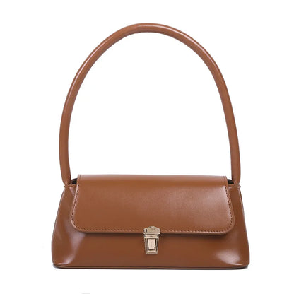 Women's Leather Shoulder Bag – Soft Faux Leather Clutch Handbag