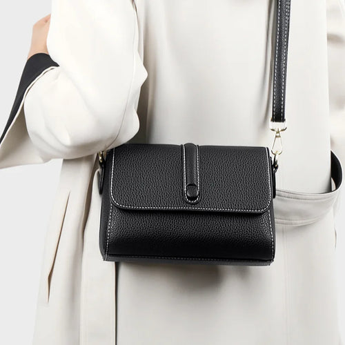 Square commuter large capacity multi-function multi-layer multi-zipper women shoulder crossbody bag