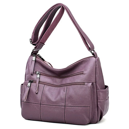 Women's Luxury Leather Crossbody Bag – Designer Shoulder Handbag