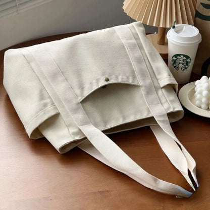 Large Canvas Tote Bag – Work, College & Everyday Handbag