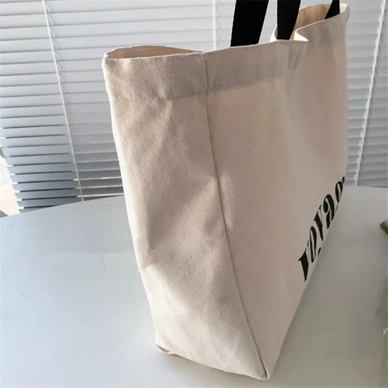 Voyage Canvas Tote Bag – Large Capacity Shoulder Bag for Women