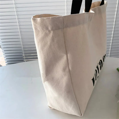 Voyage Canvas Tote Bag – Large Capacity Shoulder Bag for Women