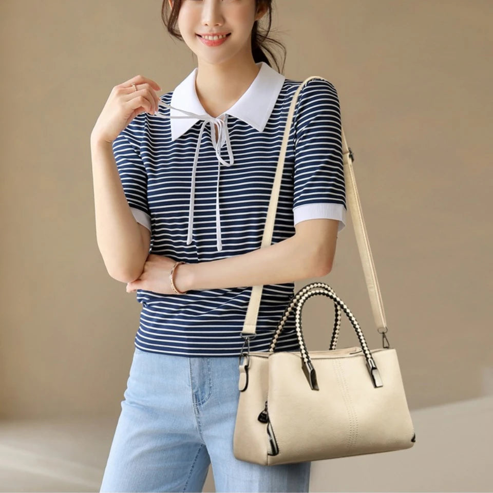Luxury Designer Handbag for Women – 3-Layer Soft PU Leather Tote & Crossbody Bag