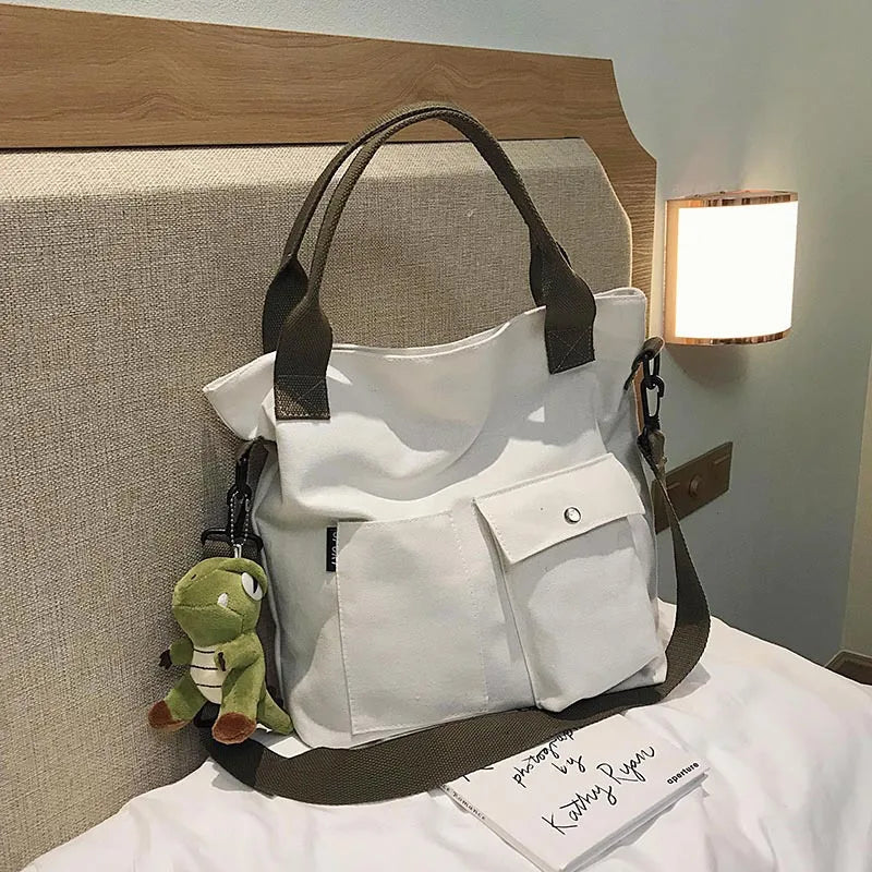Canvas Tote Bag for Women – Shoulder & Crossbody Handbag
