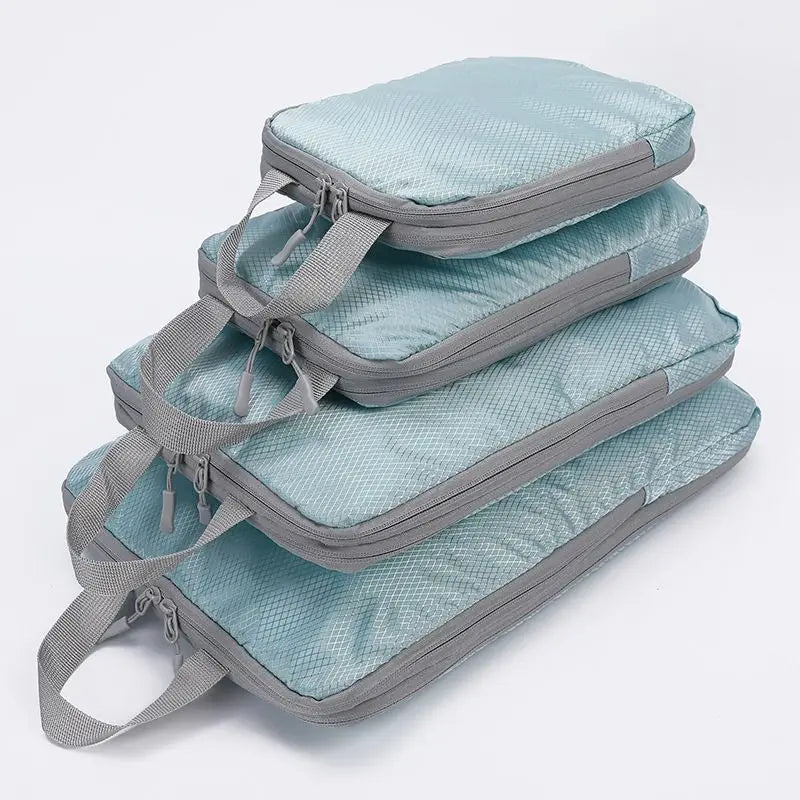 Homefish 4 Pcs Compressible Travel Organizer Bag Vertical Waterproof Multi-Functional Business