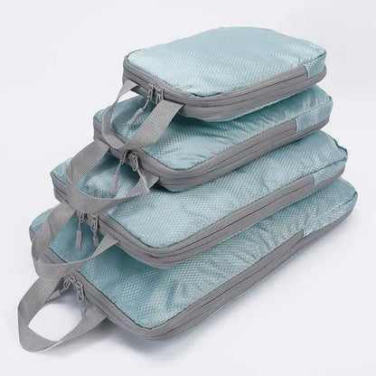 Homefish 4 Pcs Compressible Travel Organizer Bag Vertical Waterproof Multi-Functional Business