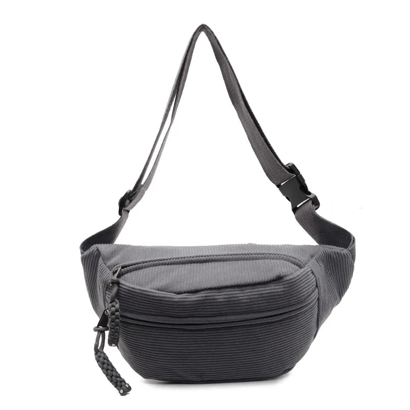 Corduroy Crossbody Bag – Fluffy Shoulder Purse for Women & Men