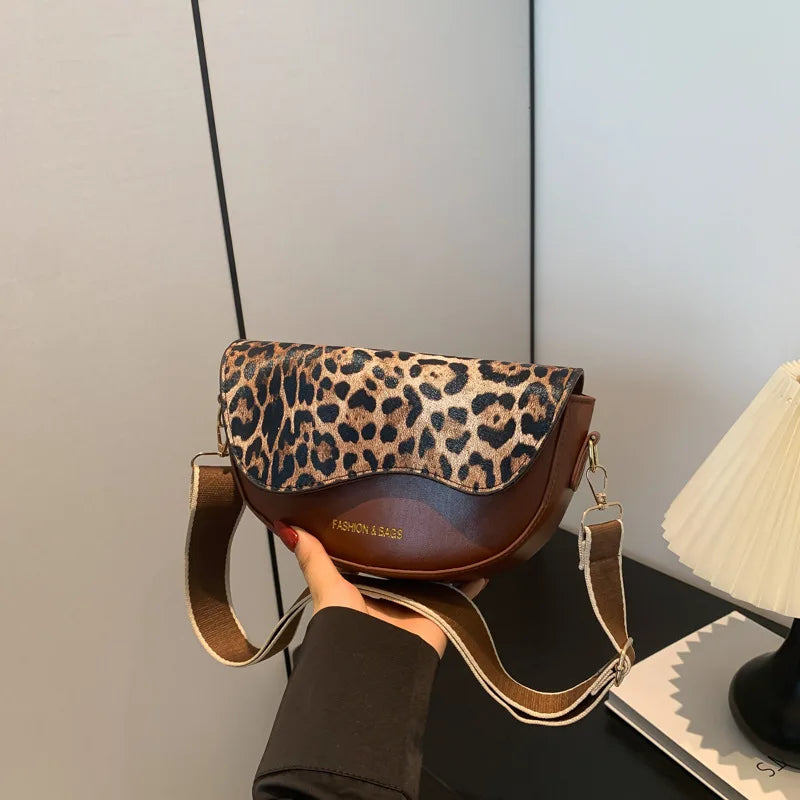 Faux Leather Saddle Bag – Retro Crossbody Shoulder Bag
