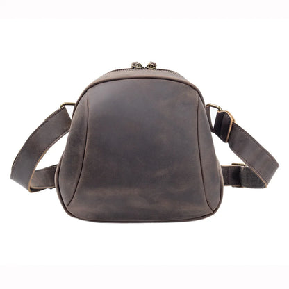 Crazy Horse Cowhide Men S Women Retro Crossbody Bag