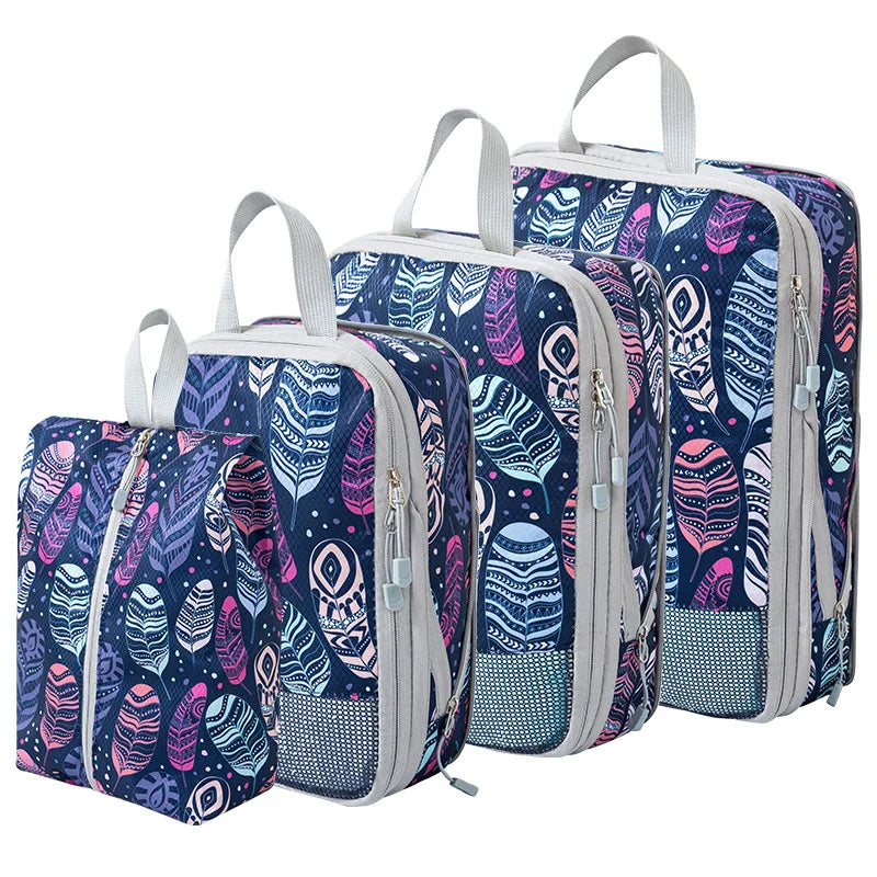 Printing Travel Storage Bag Compression Set Digital Toileting Makeup Clothes Shoes Luggage