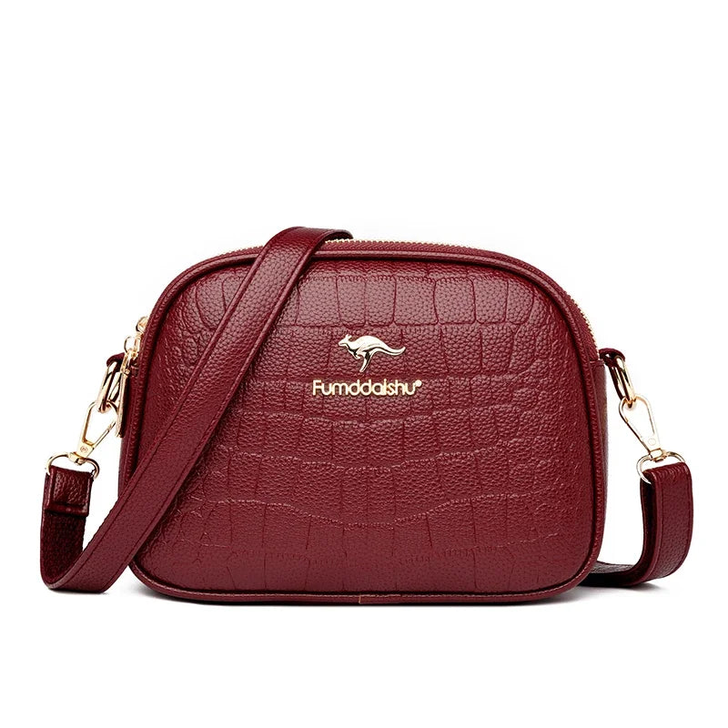 Women's Crossbody Bag – Multi-Pocket PU Leather Shoulder Handbag