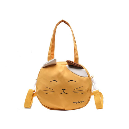 Cute Cat Tote Bag – Lightweight Shoulder Bag for Teen Girls