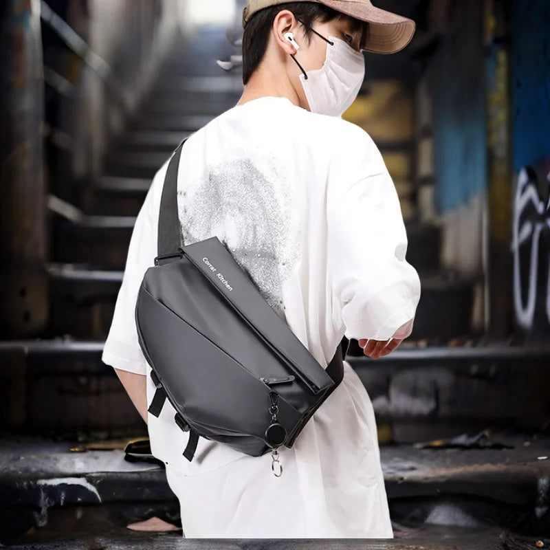 Multifunctional Men S Cross-Body Chest Bag Cycling Function Shoulder Backpack Boys Sports Commuting