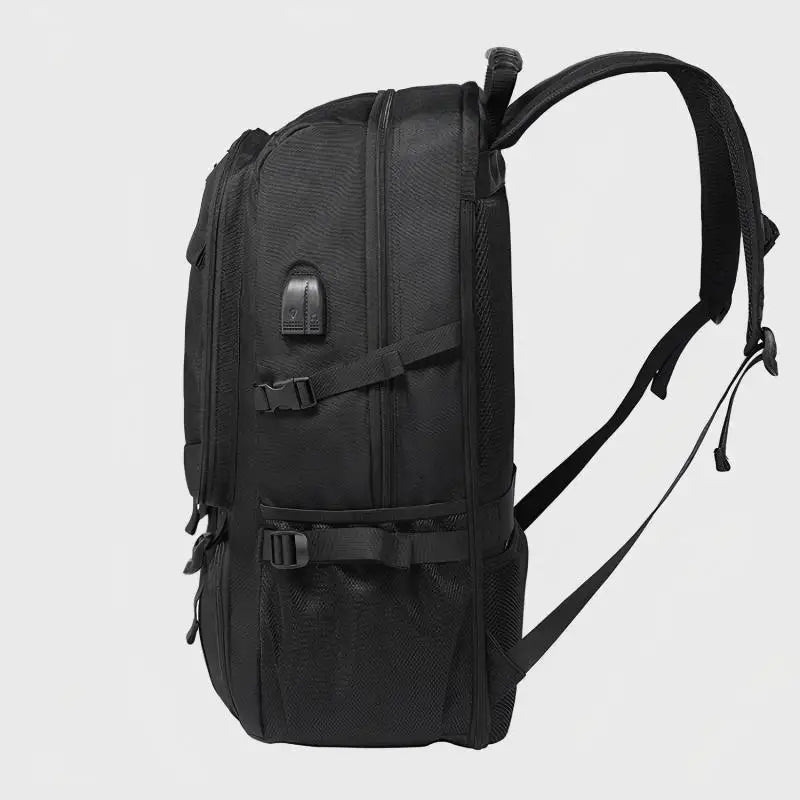 Separate Shoe Compartment Waterproof Business Backpack Outdoor Sports Black Storage Bag - Waterproof