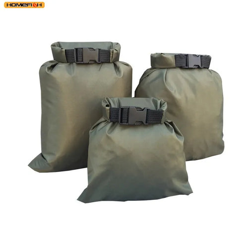 Homefish 3pcs Set 30d Nylon Lightweight Dry Sack Waterproof Storage Bags 1 5l 2 3 Drifting Swimming
