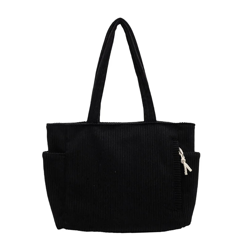 Corduroy Tote Bag Large Capacity Women's Handbag