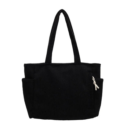 Corduroy Tote Bag Large Capacity Women's Handbag
