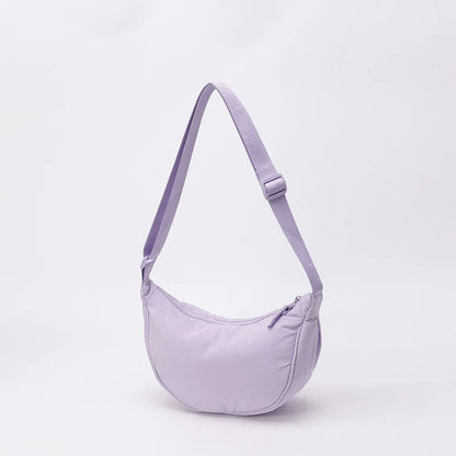 Nylon Crescent Crossbody Bag – Lightweight Women's Shoulder Bag
