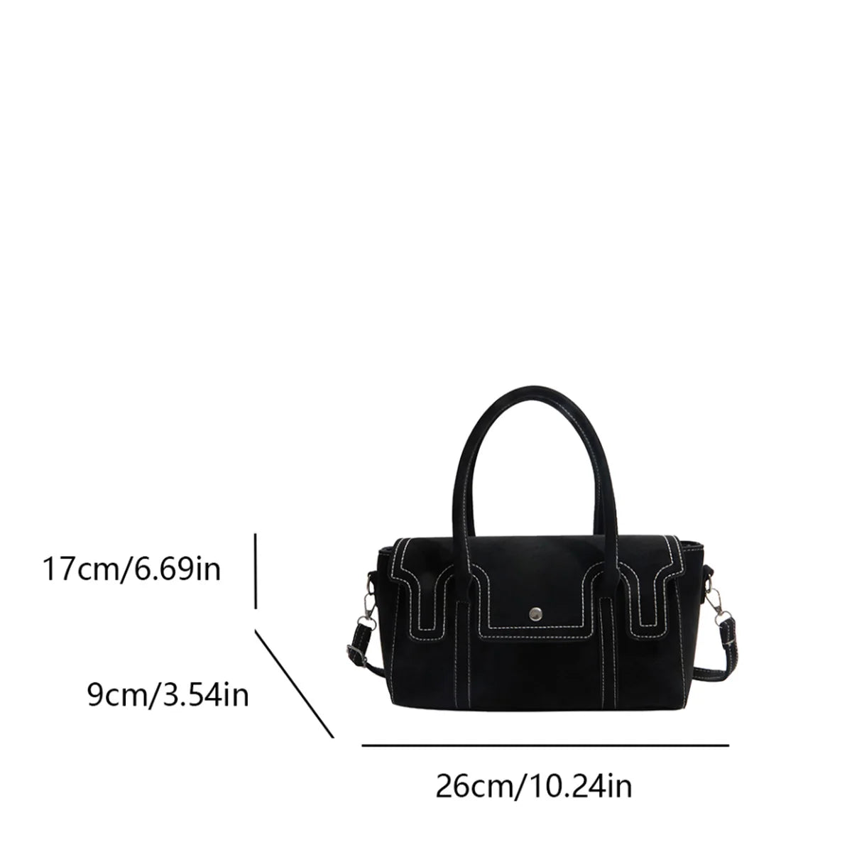 Trendy Retro Women Crossbody Bag Suede Pu Quilted Handbag Solid Color Portable Shoulder Commute