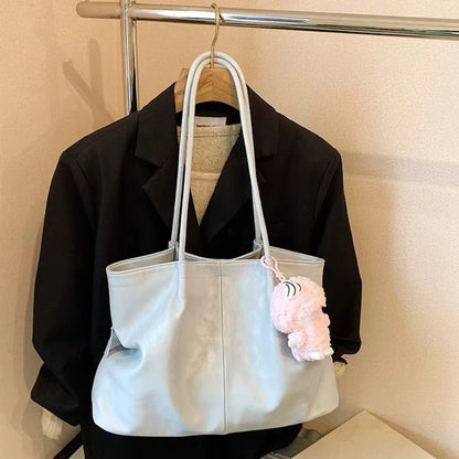 Retro Suede Matte Texture Tote Bag Women S Large Capacity Commuter Single Shoulder Armpit Spring