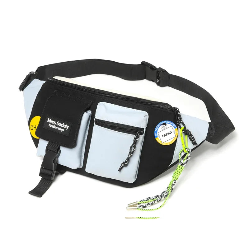 Men S Mobile Phone Storage Cross-Body Weight Reduction Sports Chest Bag Canvas Ultra Light Large