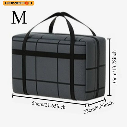 Homefish 1pc Large Capacity Super Load-Bearing Black Composite Material Storage Bag