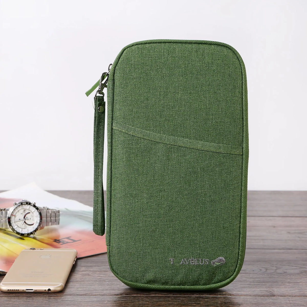 Wear-Resistant Oxford Cloth Travel Passport Bag Multi-Function Card Portable Storage Large Capacity