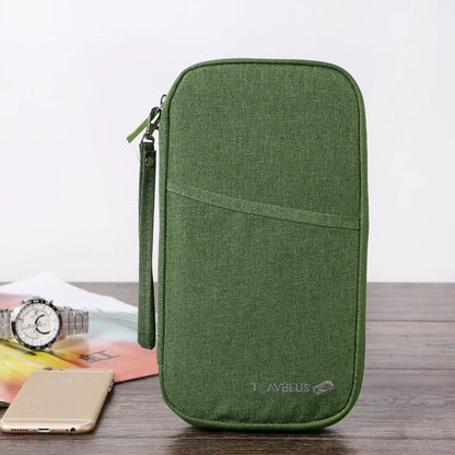 Wear-Resistant Oxford Cloth Travel Passport Bag Multi-Function Card Portable Storage Large Capacity