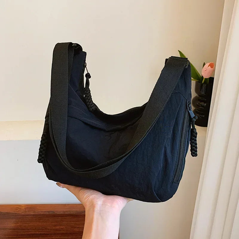 Korean Dumpling Shoulder Bag – Minimalist Hobo Bag for Women