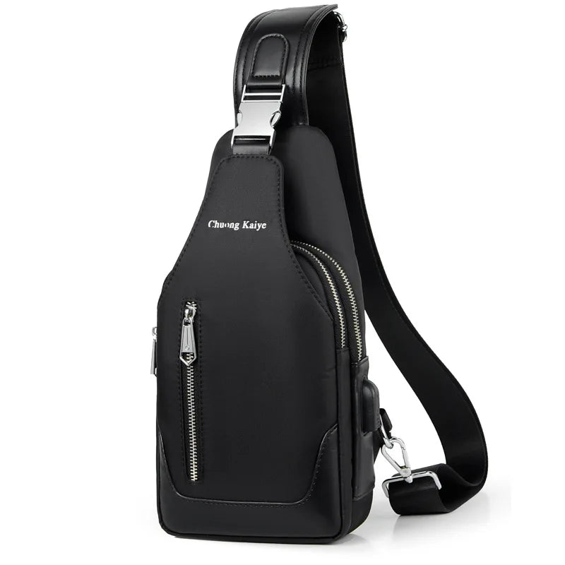 Chest Crossbody Bag Waterproof Men S Single-Shoulder Buckle Backpack Large-Capacity Multi-Functional