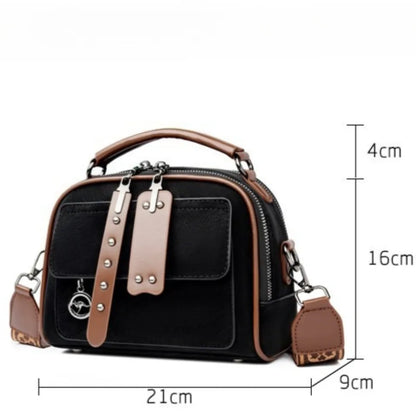 Luxury Leather Crossbody Bag for Women – Multi-Pocket Designer Handbag