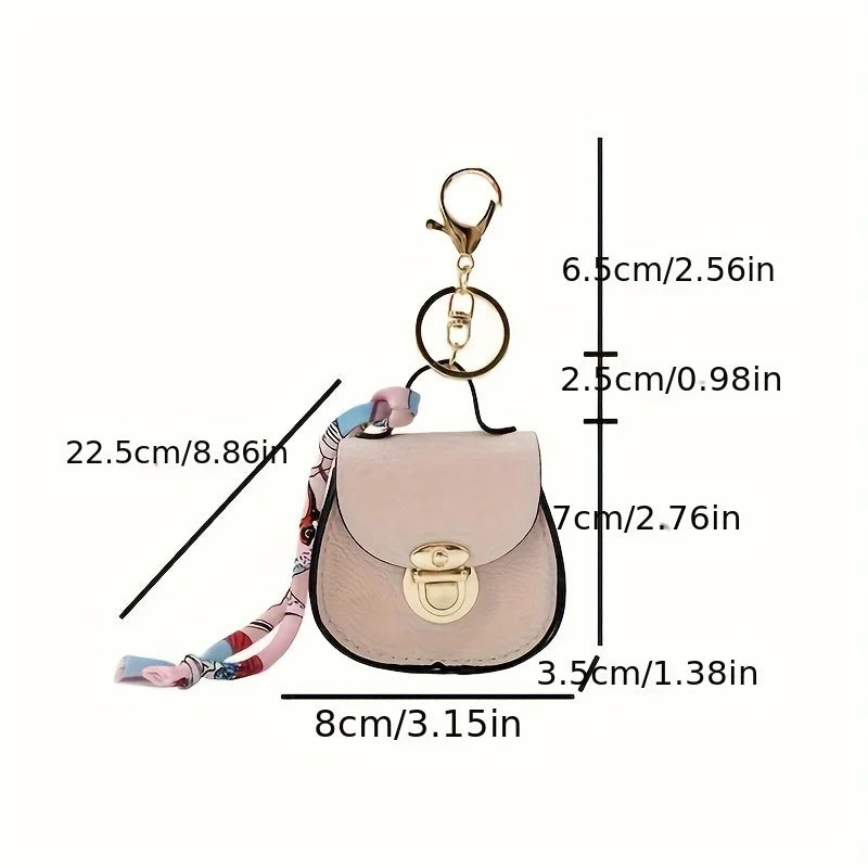 Mini Saddle Bag Keychain – Cute Faux Leather Bag Charm