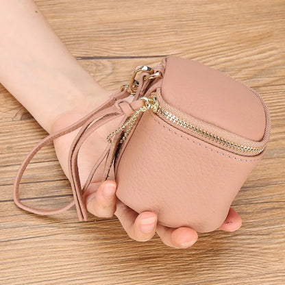 Vintage Leather Cosmetic Bag Lipstick Change Storage Bag