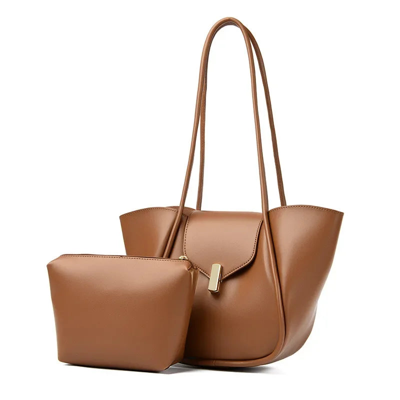 Large Capacity Tote Bag for Women – Work Shoulder Handbag with Pouch