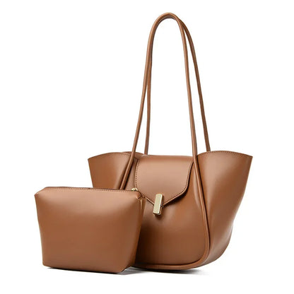 Large Capacity Tote Bag for Women – Work Shoulder Handbag with Pouch