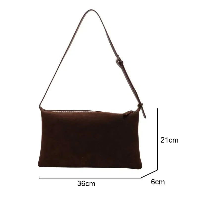 This Year Lazy Style Retro Single Shoulder Underarm Bag Minimalist Tote Large Capacity Commuting