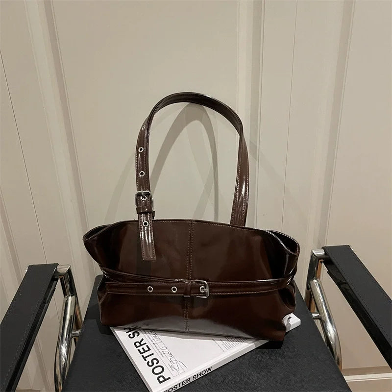 Large Capacity Women S Shoulder Bag Tote Commuter Simple Vintage Cross-Border Style Versatile