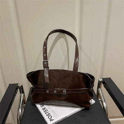 Large Capacity Women S Shoulder Bag Tote Commuter Simple Vintage Cross-Border Style Versatile