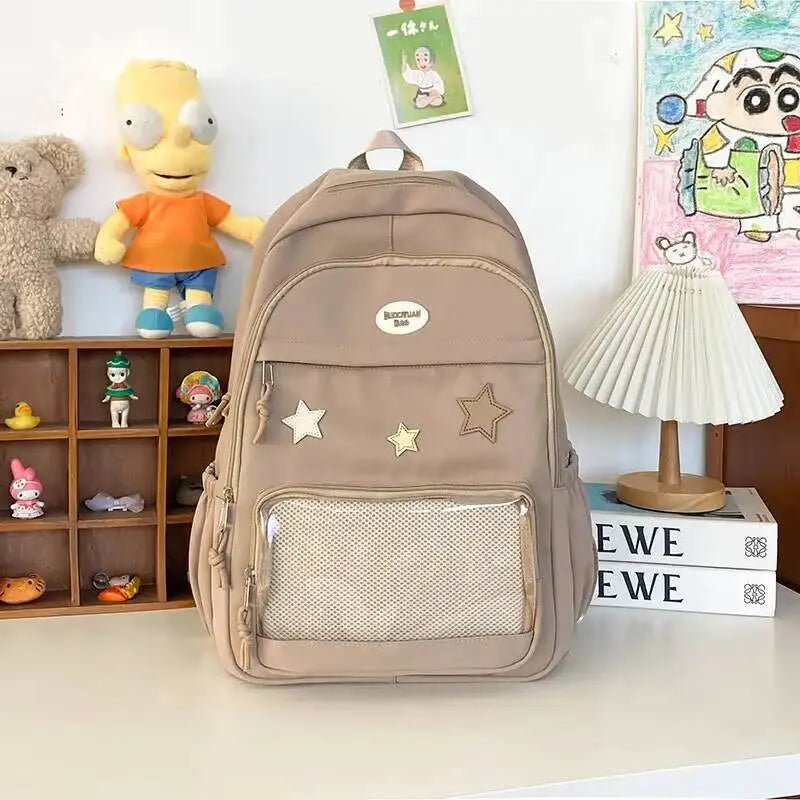 Star Ita Backpack – Transparent Display School Bag for Girls