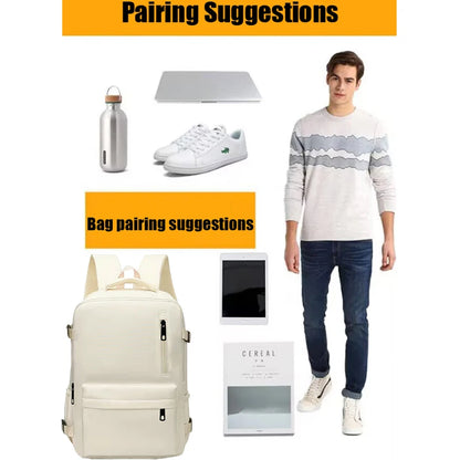 Smart Versatile Compact Backpack Adjustable-Strap Lightweight Work Travel Daily Use Storage