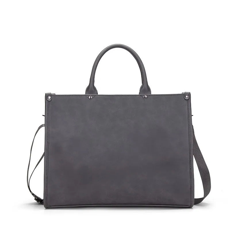 Men S Laptop Storage Pu Leather Business Commuting Horizontal Single-Shoulder Crossbody