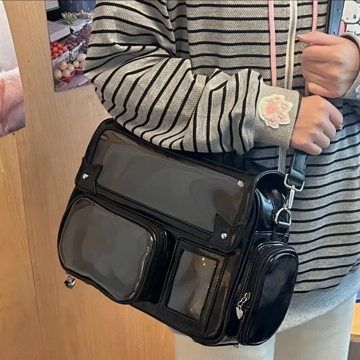 Ita Bag Large Capacity Crossbody with Clear Display Pockets