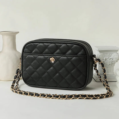 Diamond-Shaped Chain Horizontal Square Single-Shoulder Bag Women Mini Hand-Carry Commuter Crossbody