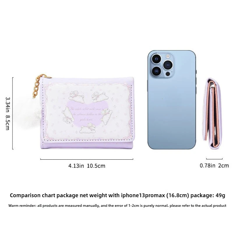 1 Pcs Cute Pu Leather Coin Purse Cartoon Waterproof Card Wallets Credit Holoder Students Change