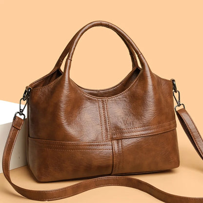 Single Shoulder Bag Pu Leather Large-Capacity Women S Handbag Multiple Compartments