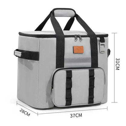 32l Thermal Food Carrier Bag Women Large Insulated Cooler Tote Zipper Portable Leakproof Picnic