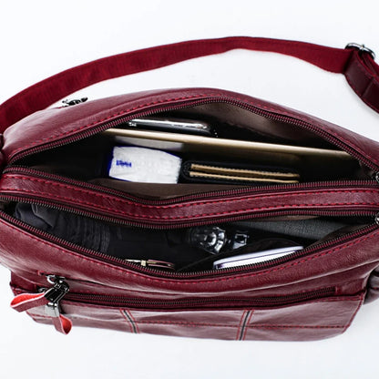 Women's Luxury Leather Crossbody Bag – Designer Shoulder Handbag