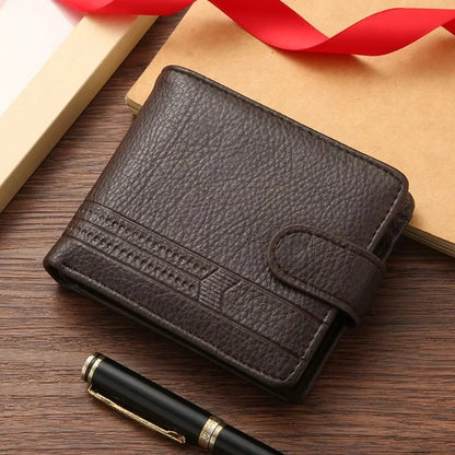 Homesifh Men Wallets Leather Zipper Purse Man Slim Card Horders Male Short Multi-Card Wallet Coin