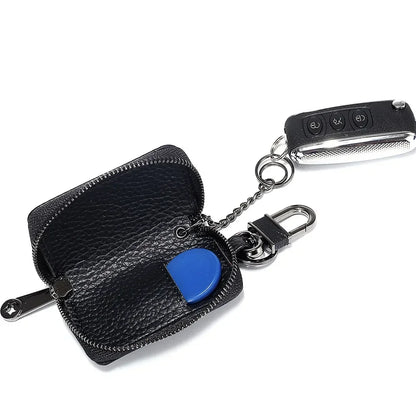 Car Key Bag Men S Mini Women Leather Zipper Compact Simple Premium Storage