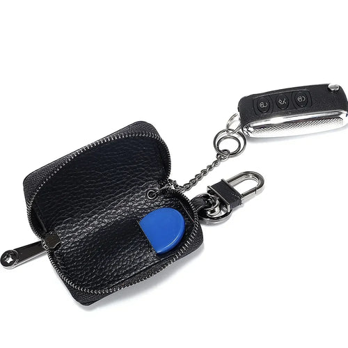 Car Key Bag Men S Mini Women Leather Zipper Compact Simple Premium Storage